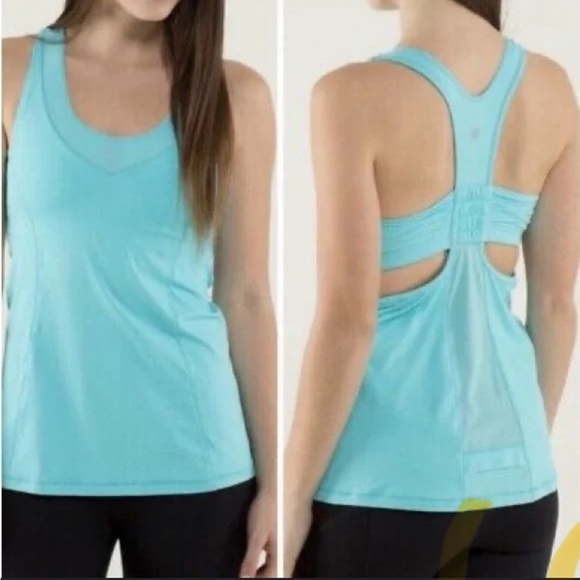 Lululemon Women's Tone It Tank size 4 angel blue - Picture 1 of 4